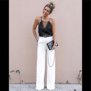 Abeline lace up cami